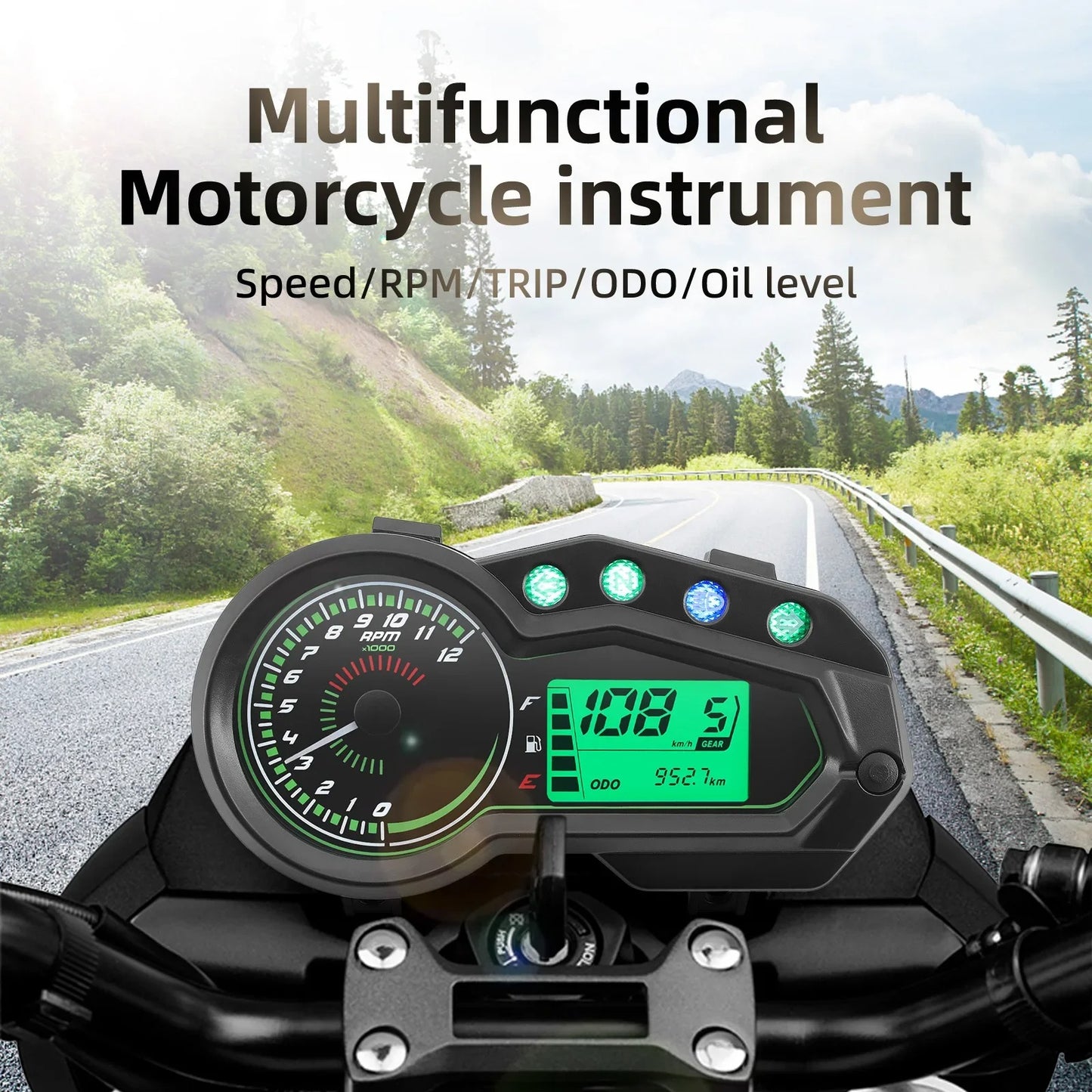 LED-Digital-Motorrad-Tachometer