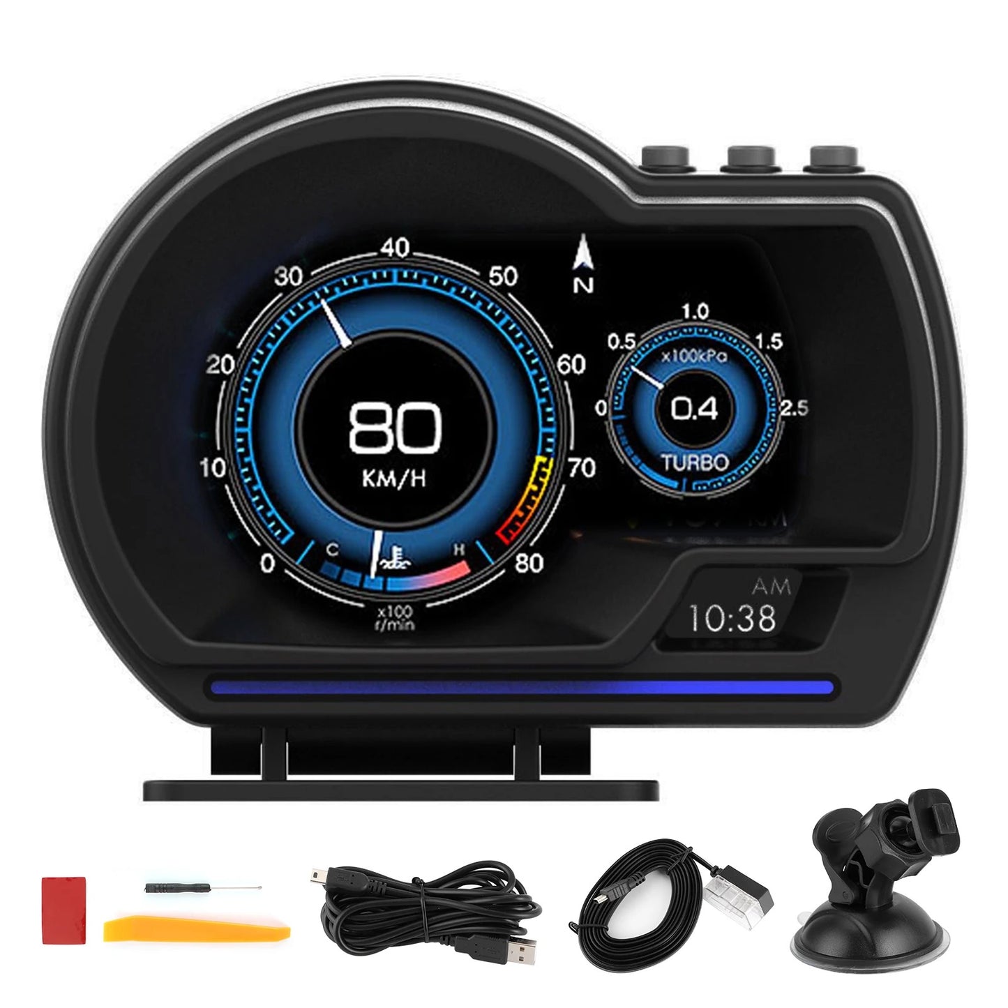 Universal OBD2 GPS HUD Speedometer - Smart Digital Gauge