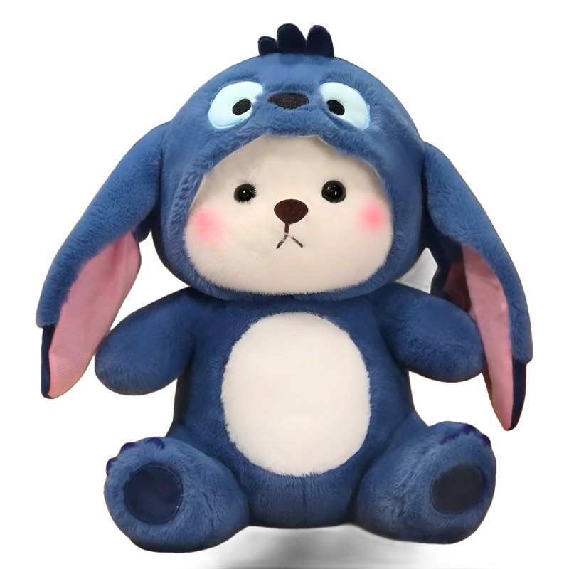 Cute Bear Turn Into Stitch Plush Toys