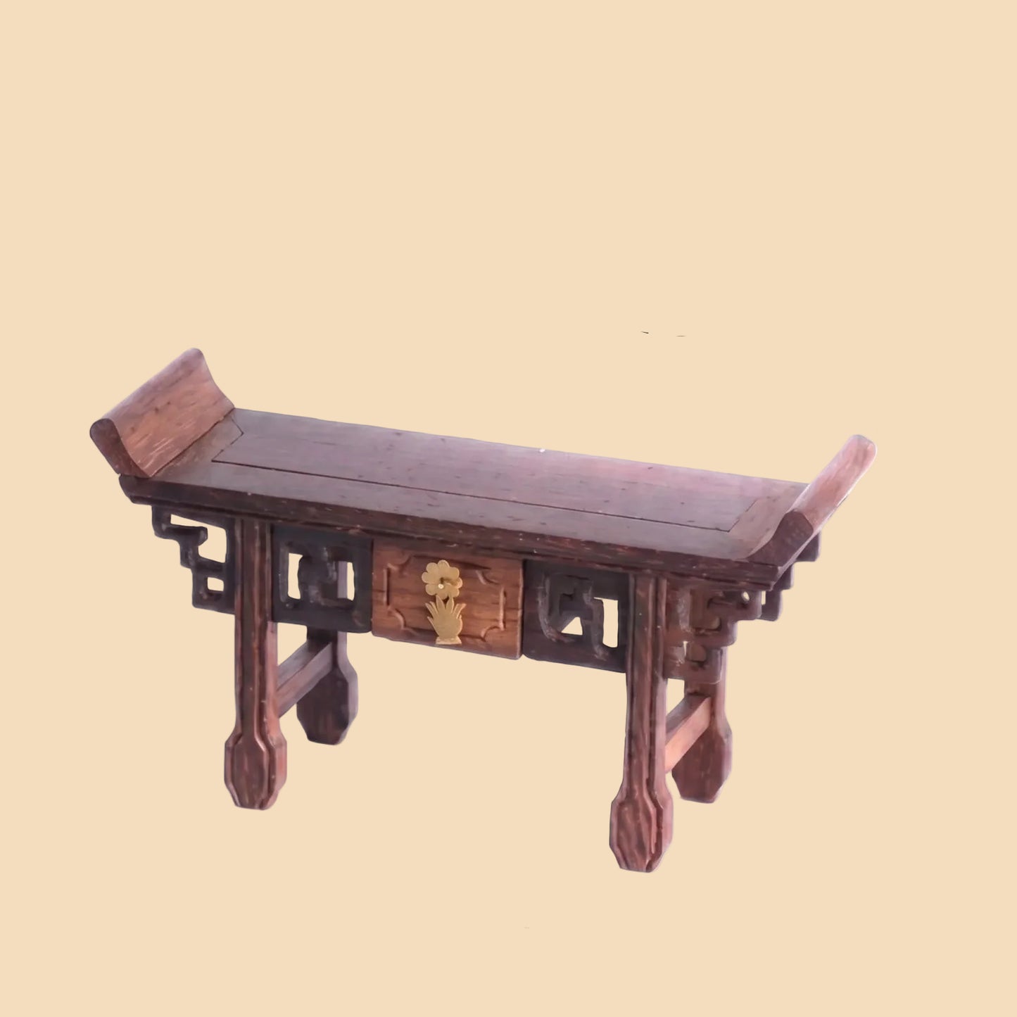 Classical premium redwood display pedestal and altar base, perfect for showcasing Buddha statues, bonsai trees, and vases.