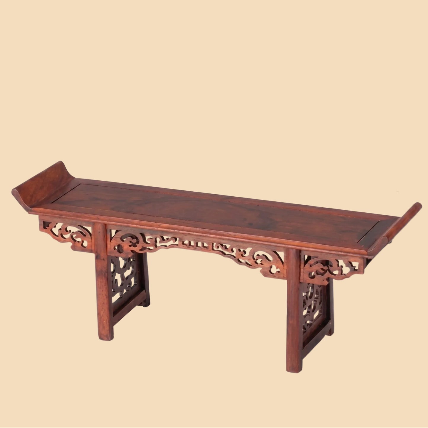 Classical premium redwood display pedestal and altar base, perfect for showcasing Buddha statues, bonsai trees, and vases.