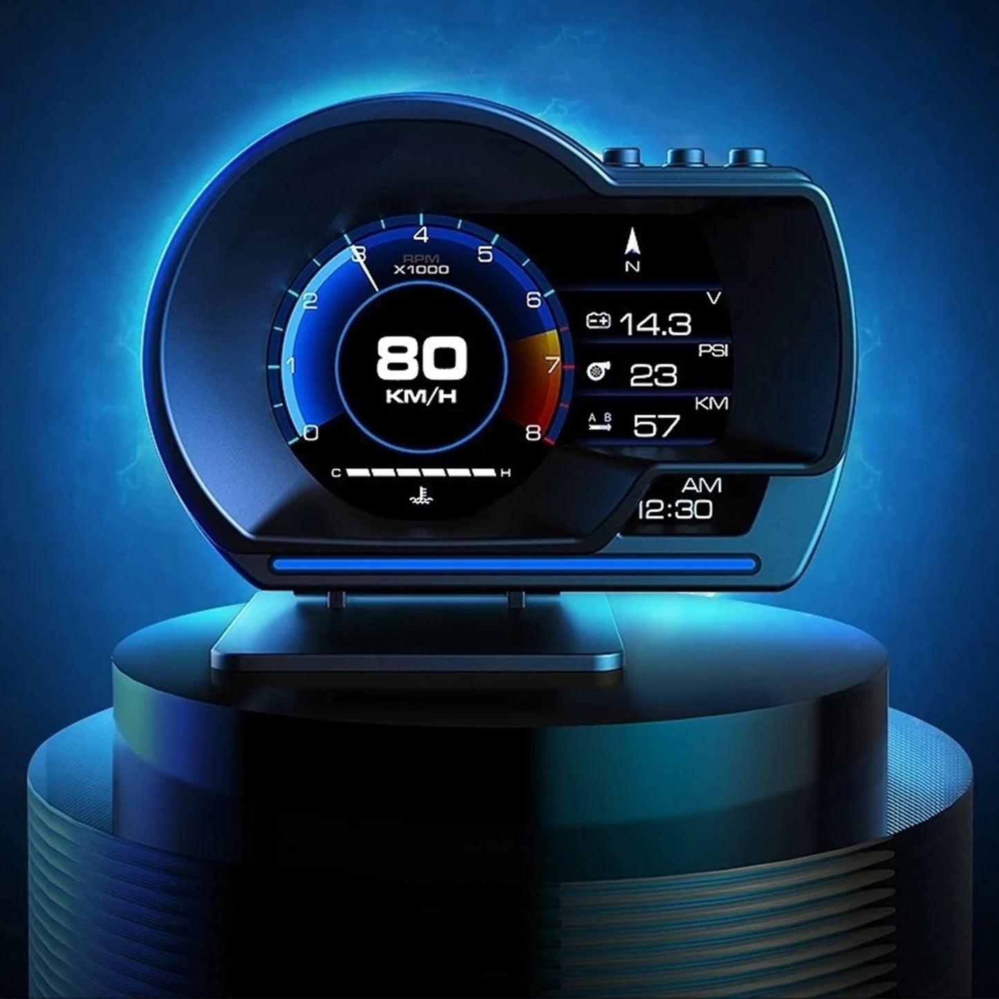 Universal OBD2 GPS HUD Speedometer - Smart Digital Gauge