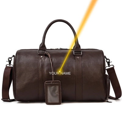 Luxury genuine leather travel bag