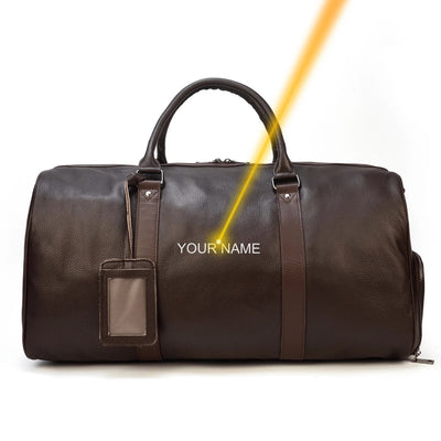 Luxury genuine leather travel bag