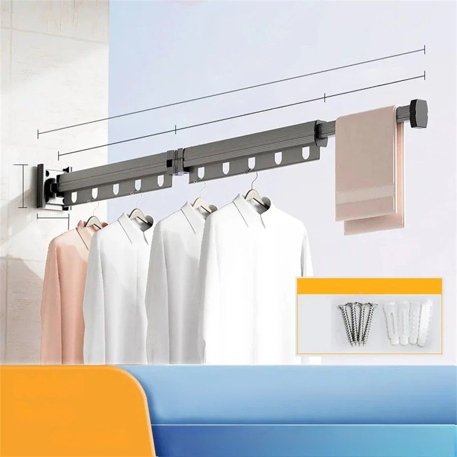 Extendable clothes hanger drying rack