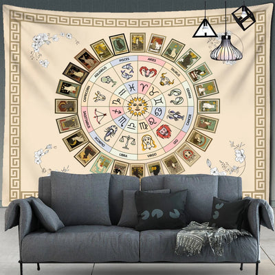 Tarot  Zodiac Tapestry Wall Art Hanging