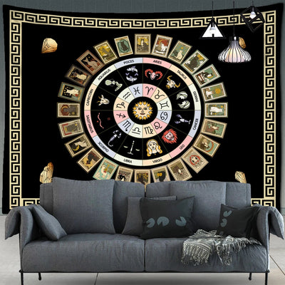 Tarot  Zodiac Tapestry Wall Art Hanging