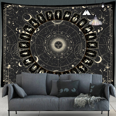 Tarot  Zodiac Tapestry Wall Art Hanging