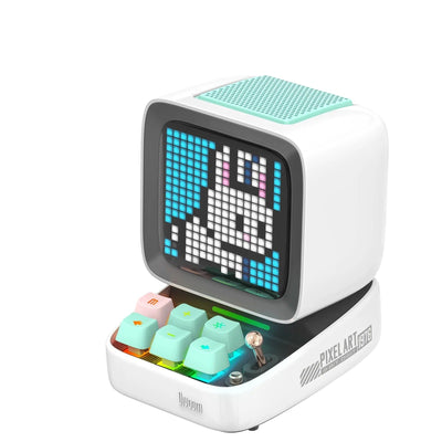 Retro Pixel art Bluetooth Portable Speaker Alarm Clock