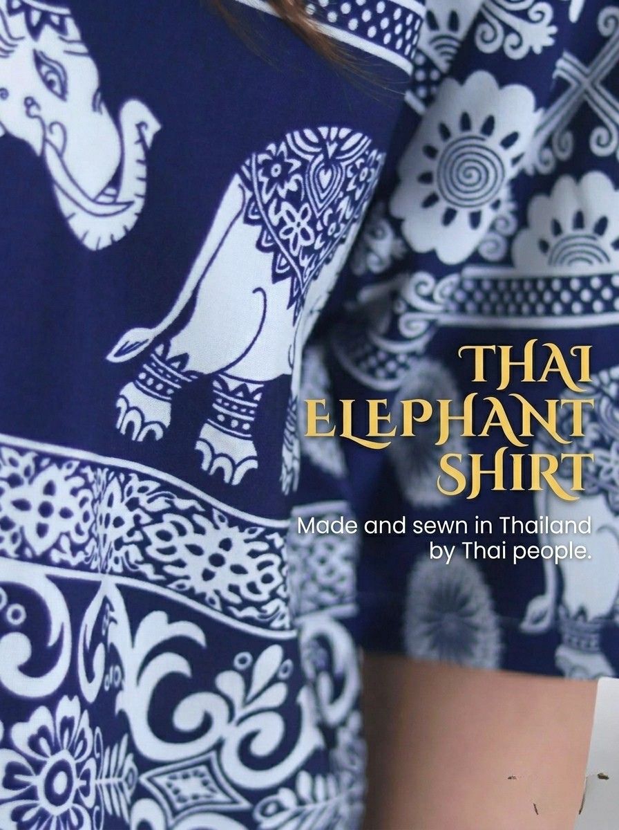 Thai Elephant Crop Top for Women