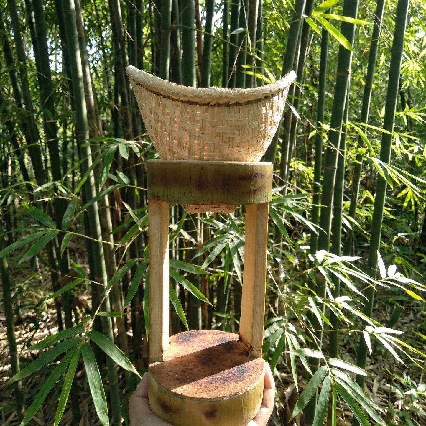 Authentic Handwoven Bamboo Coffee Dripper Set