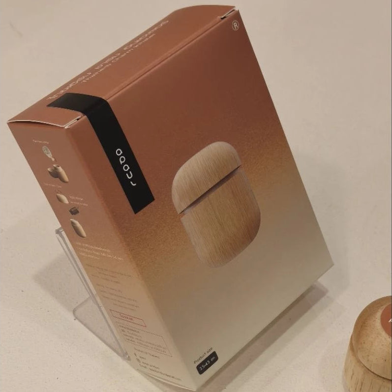 Award-winning minimalist wooden Thai herbal inhaler in a handcrafted jar, professional Thai aromatherapy gift.