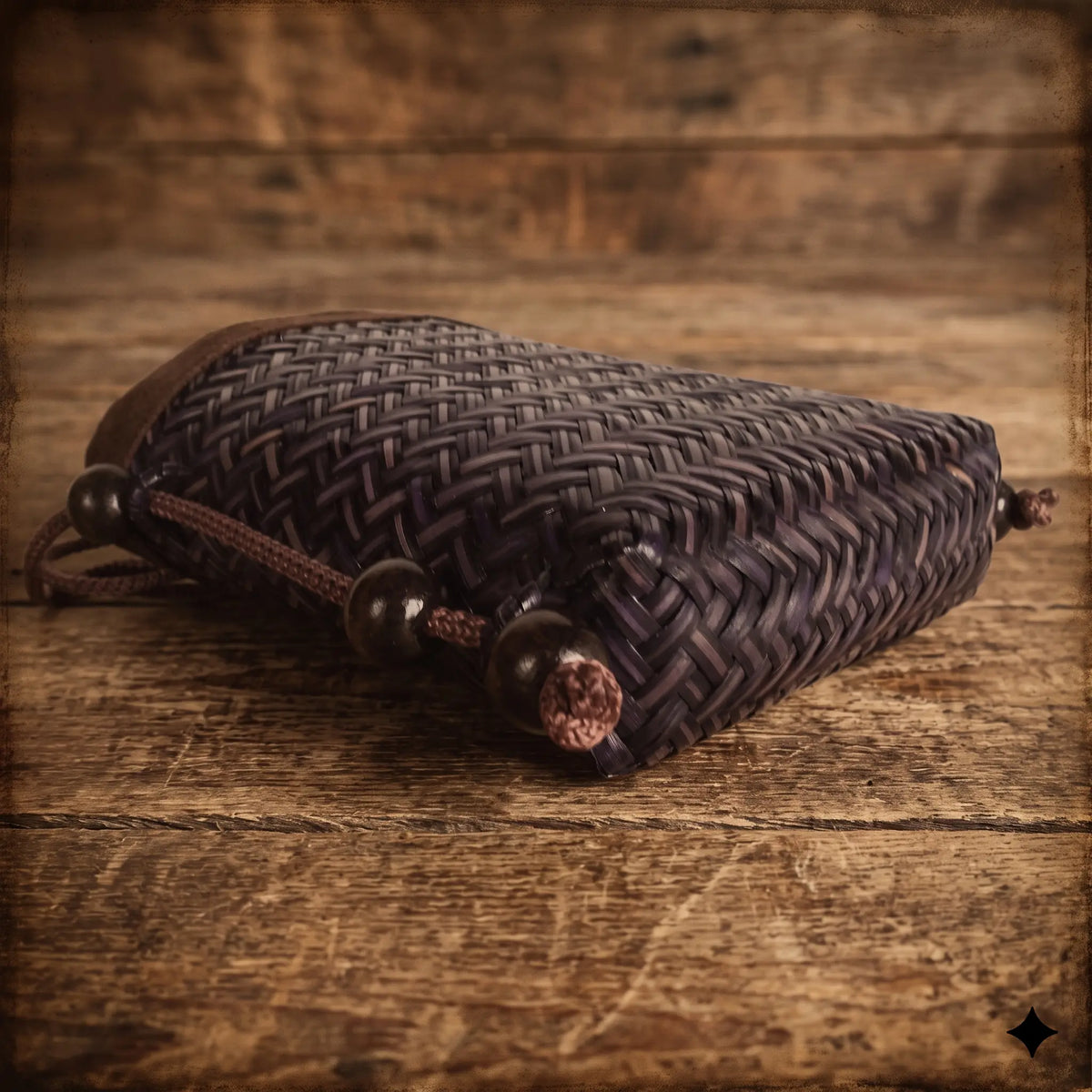 Durable Bamboo Skin Phone Bag - Handwoven Hill Tribe Crossbody