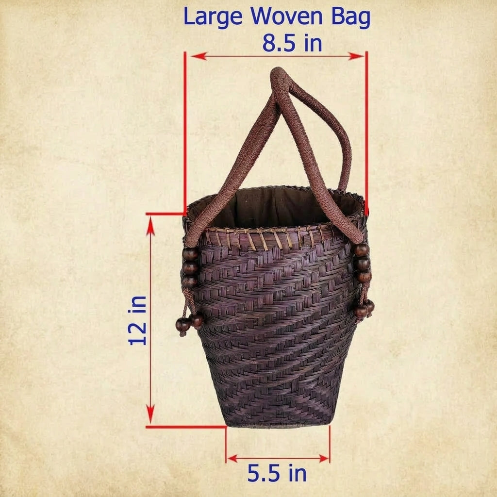 Handwoven Bamboo Hill Tribe Bag - Boho Summer Purse