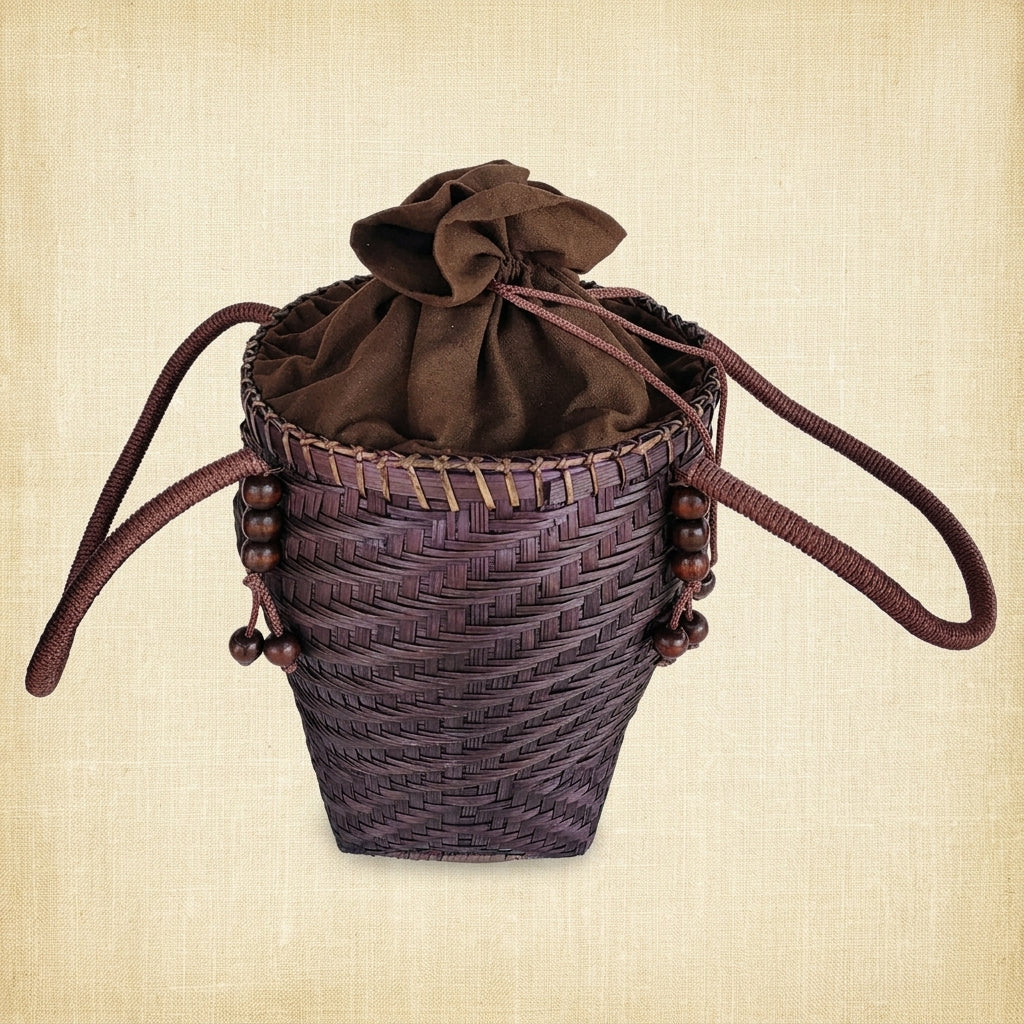 Handwoven Bamboo Hill Tribe Bag - Boho Summer Purse