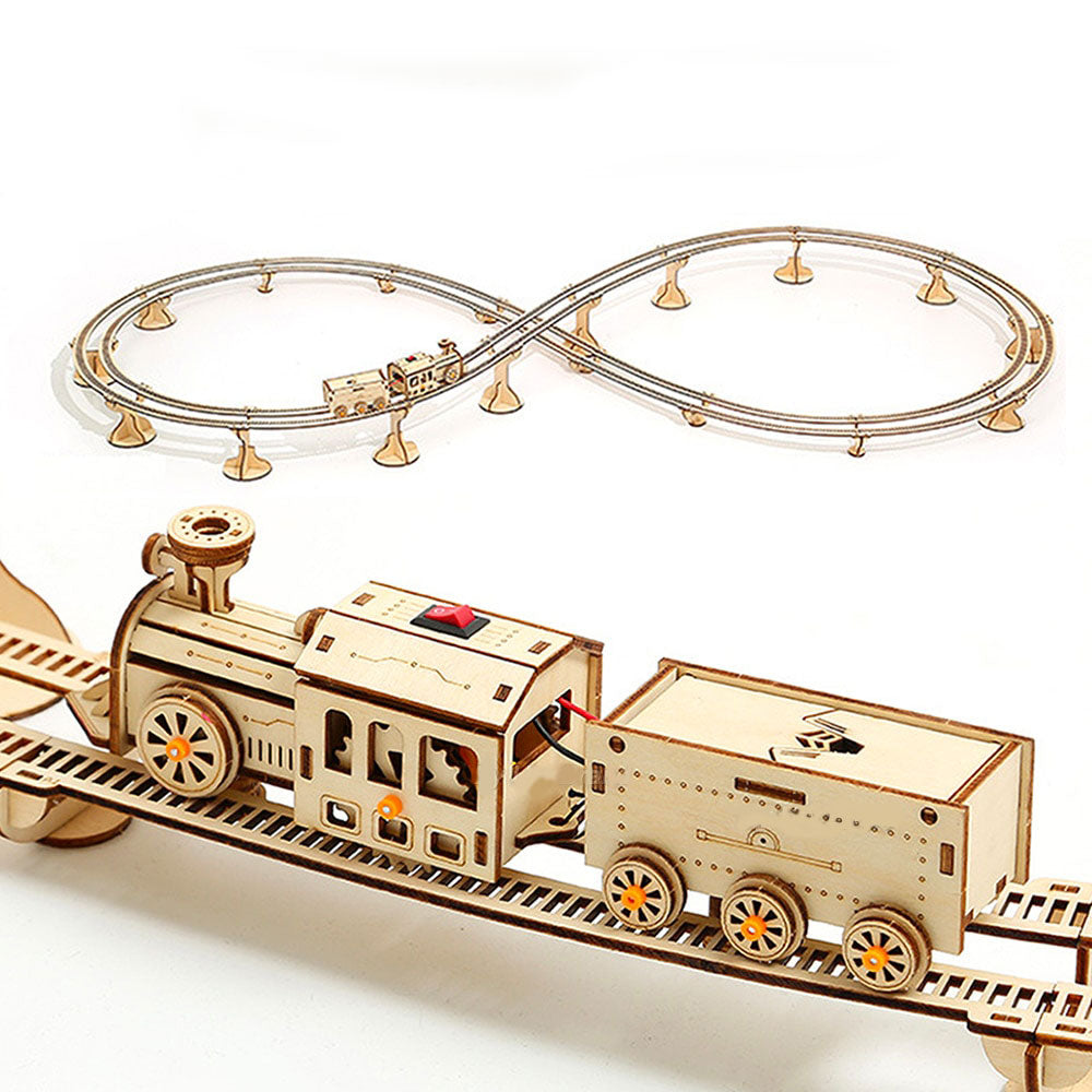 3D Wooden Puzzle Electric Train set