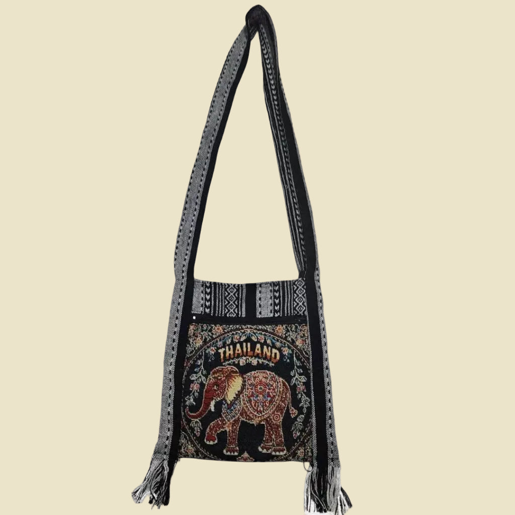 Multi-Color Bag, Elephant Crossbody, Naga Woven, Thai Tribal Purse, Boho Accessories, Gift for Her, Ethical Fashion, Goodsshopi