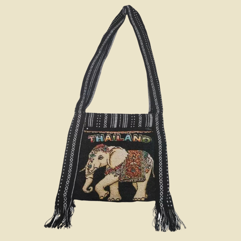 Multi-Color Bag, Elephant Crossbody, Naga Woven, Thai Tribal Purse, Boho Accessories, Gift for Her, Ethical Fashion, Goodsshopi