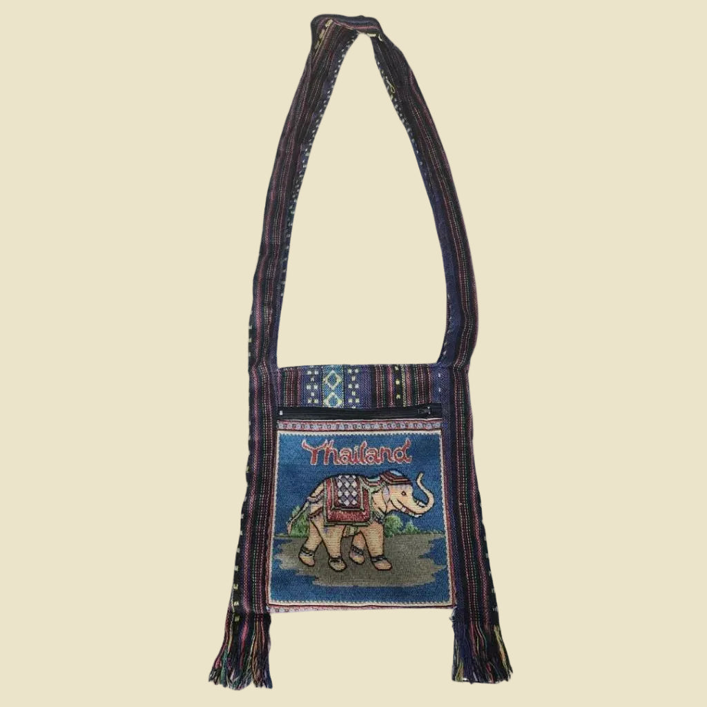 Multi-Color Bag, Elephant Crossbody, Naga Woven, Thai Tribal Purse, Boho Accessories, Gift for Her, Ethical Fashion, Goodsshopi