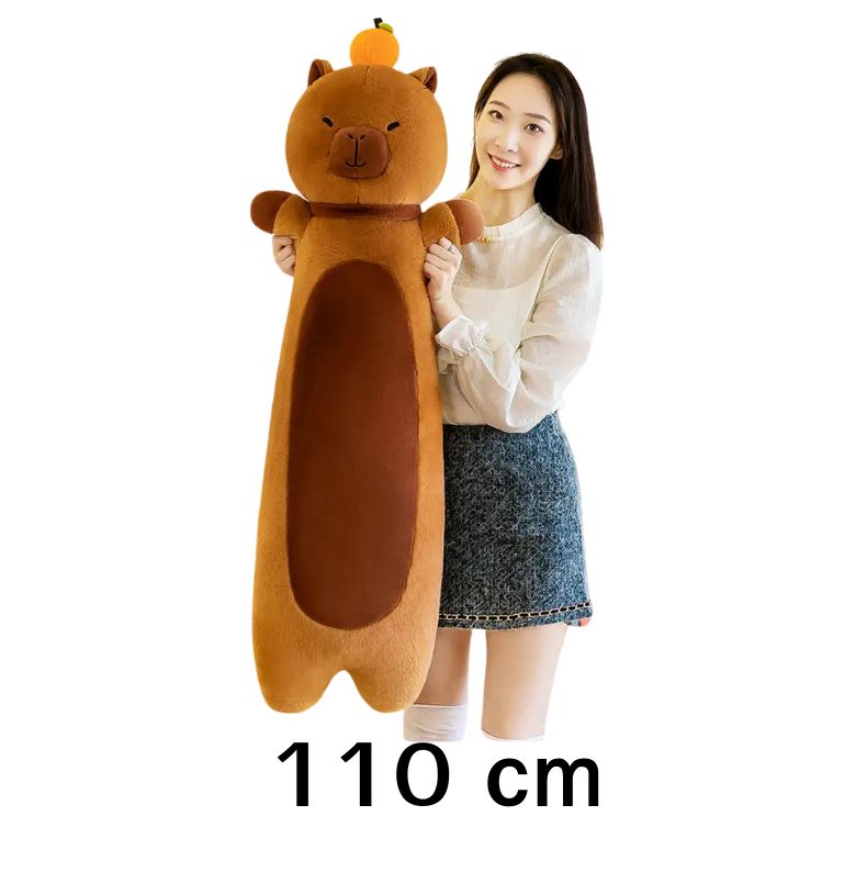 Kawaii Giant Capybara Plush Body Pillow - Soft & Long Cuddle Toy