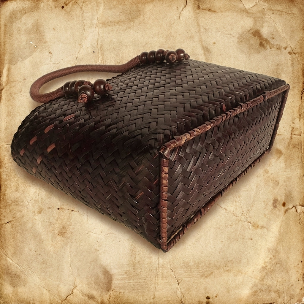 Handwoven Bamboo Skin Tote Bag – Hill Tribe Artisan Purse