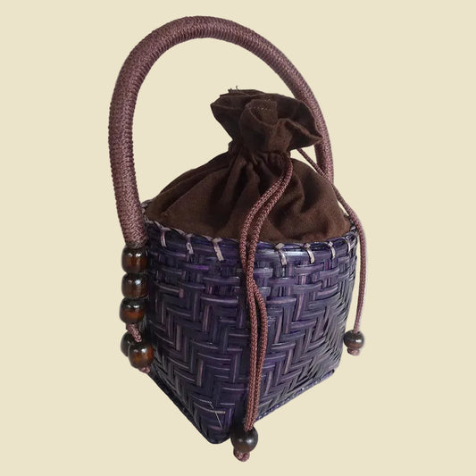 Durable Bamboo Skin Handbag - Hill Tribe Artisan Crafted