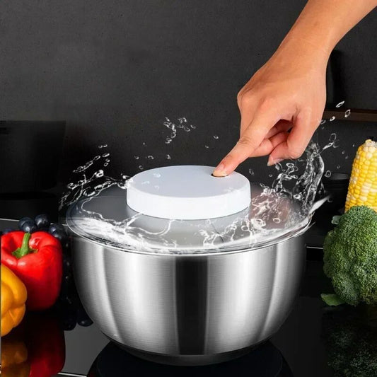 Electric Stainless steel salad spinner