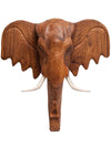 Thailand Elephant wood carving wall hanging