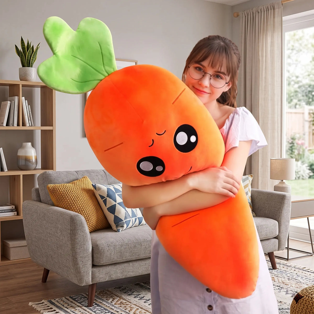 Giant stuffed Carrot Plant Plush toy Pillow