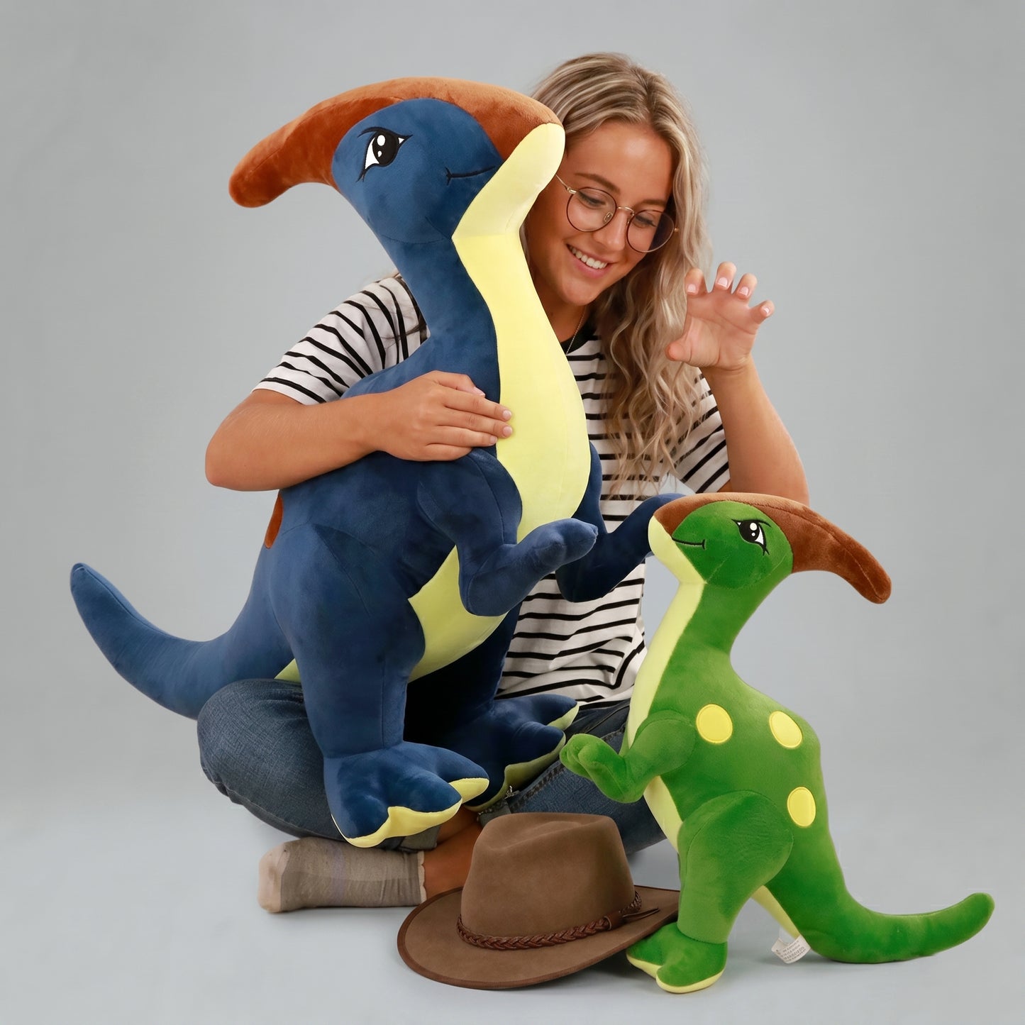 Riesiges Parasaurolophus-Dinosaurier-Plüschtier