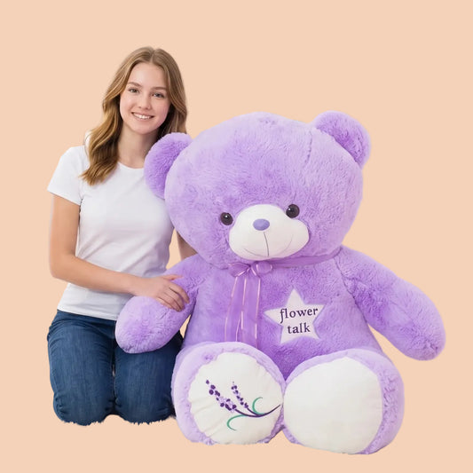 Giant Purple Stuffed Bear