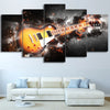 5 Pieces Wall Art  Abstract Lightning Guitar