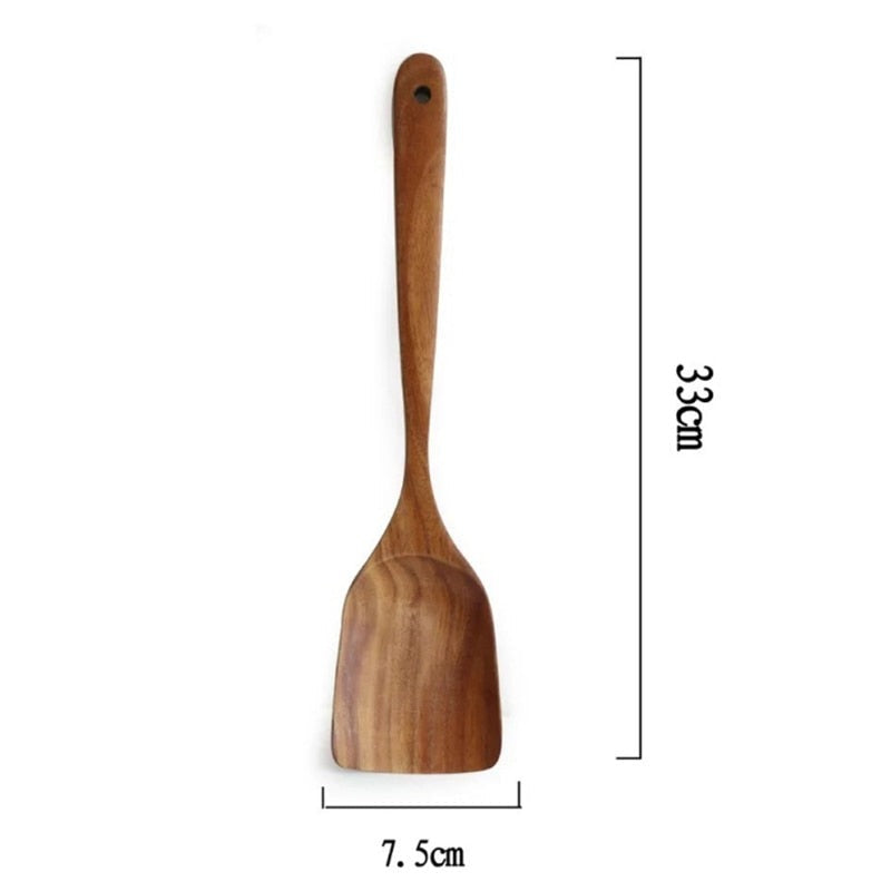 Natural Wood Tableware Kitchen Tool Set