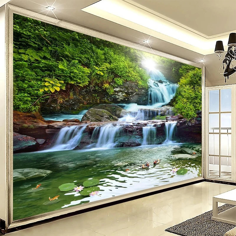 Waterfall Nature Landscape Mural Wallpaper