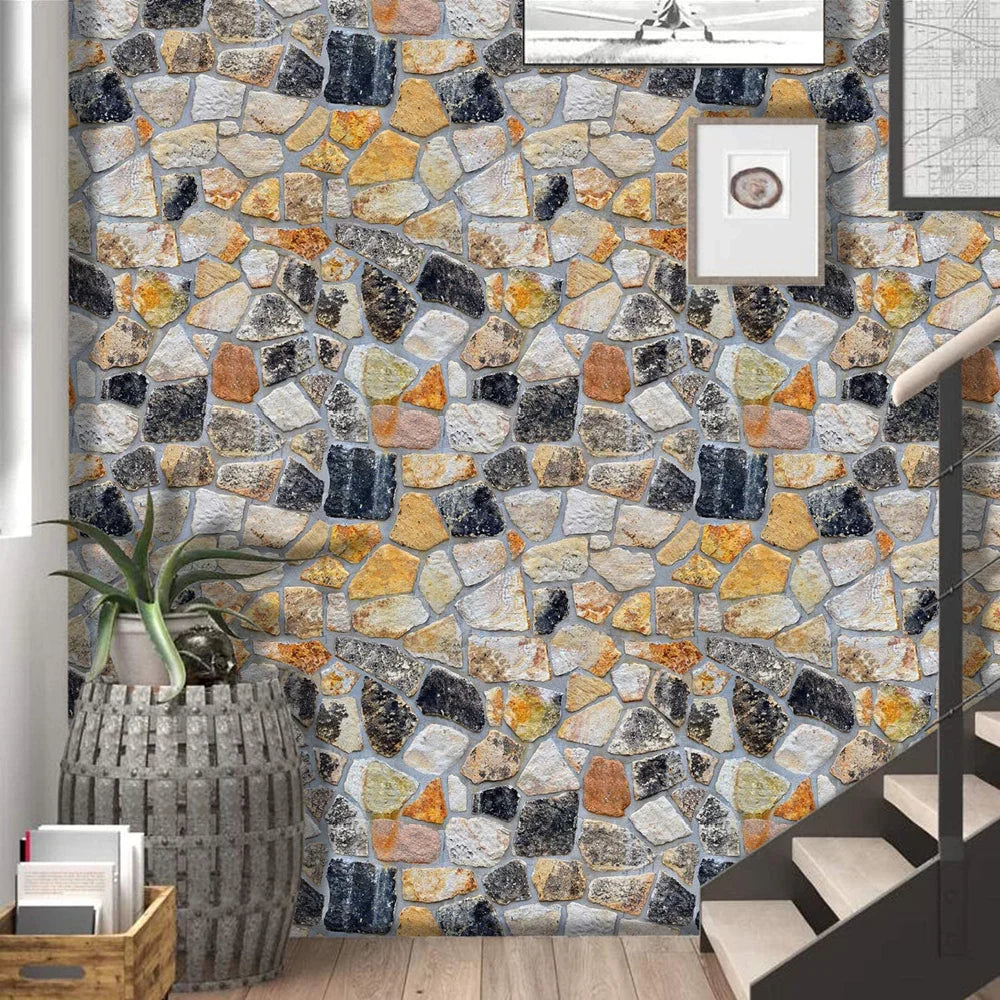 Stone Pattern Self-Adhesive Wallpaper