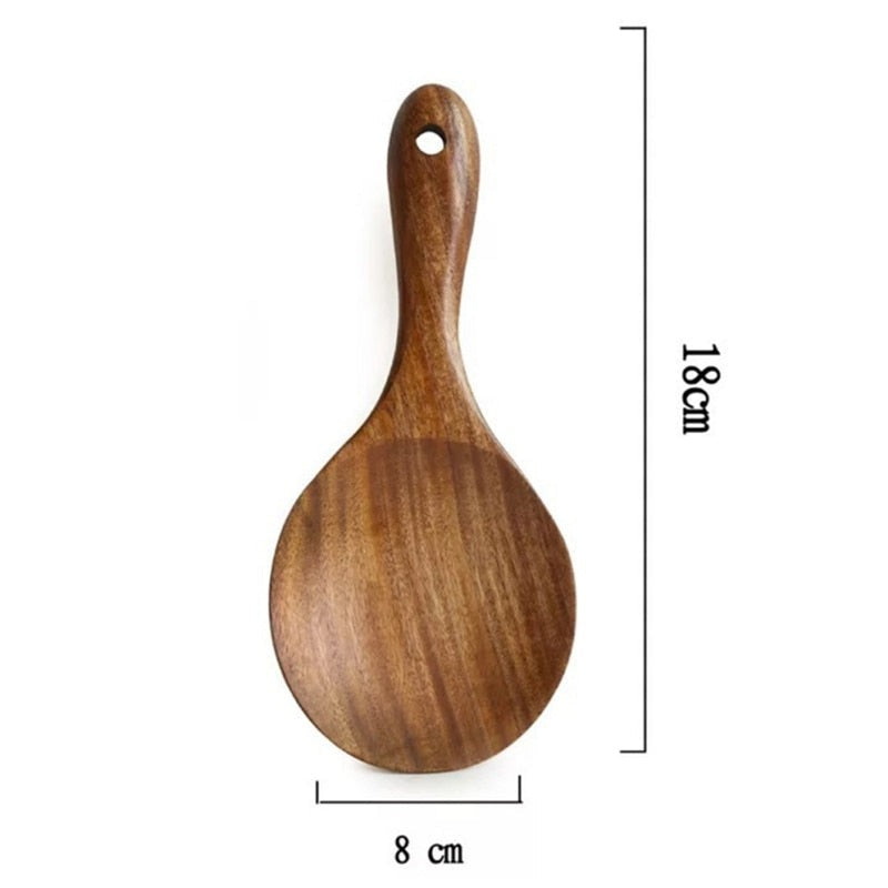 Natural Wood Tableware Kitchen Tool Set