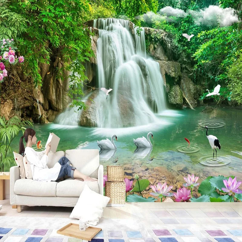 waterfall mural wallpaper