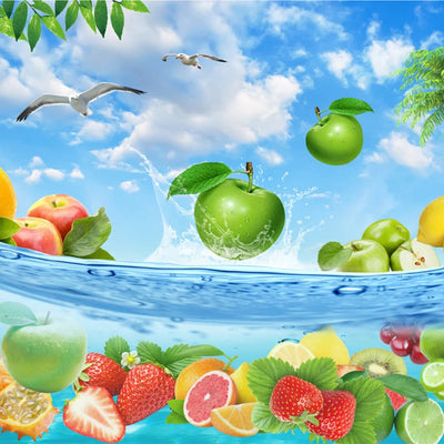 Seawater Fresh Fruit Summer Mural Wallpaper