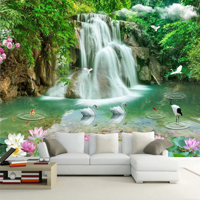 waterfall mural wallpaper