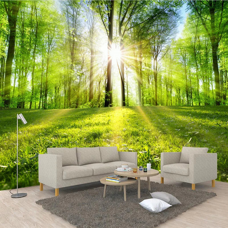 Nature Forest Sunshine Mural Wallpaper