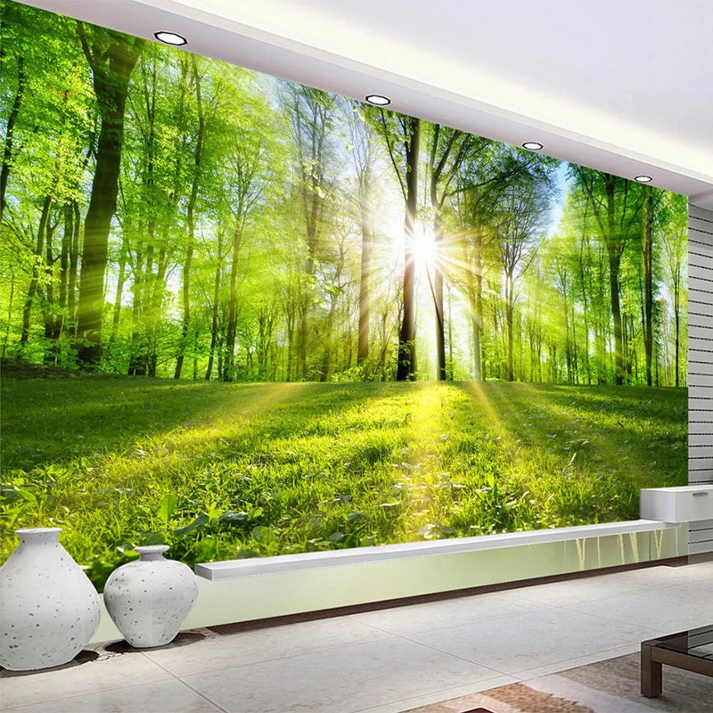 Nature Forest Sunshine Mural Wallpaper