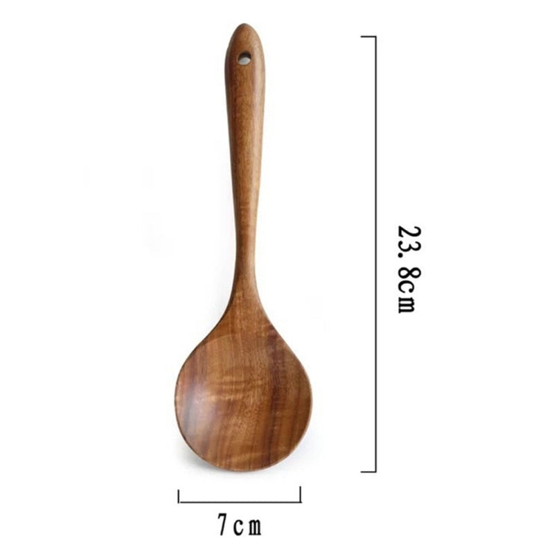 Natural Wood Tableware Kitchen Tool Set