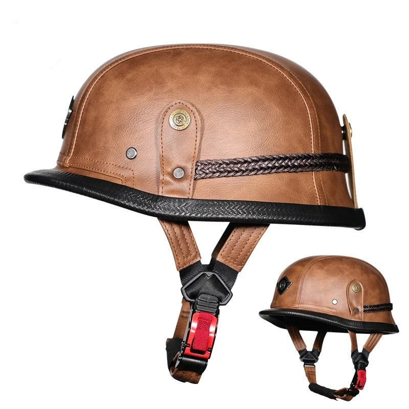 Open Face Half Helmet German WWII Style