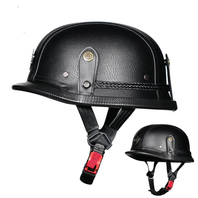 Open Face Half Helmet German WWII Style