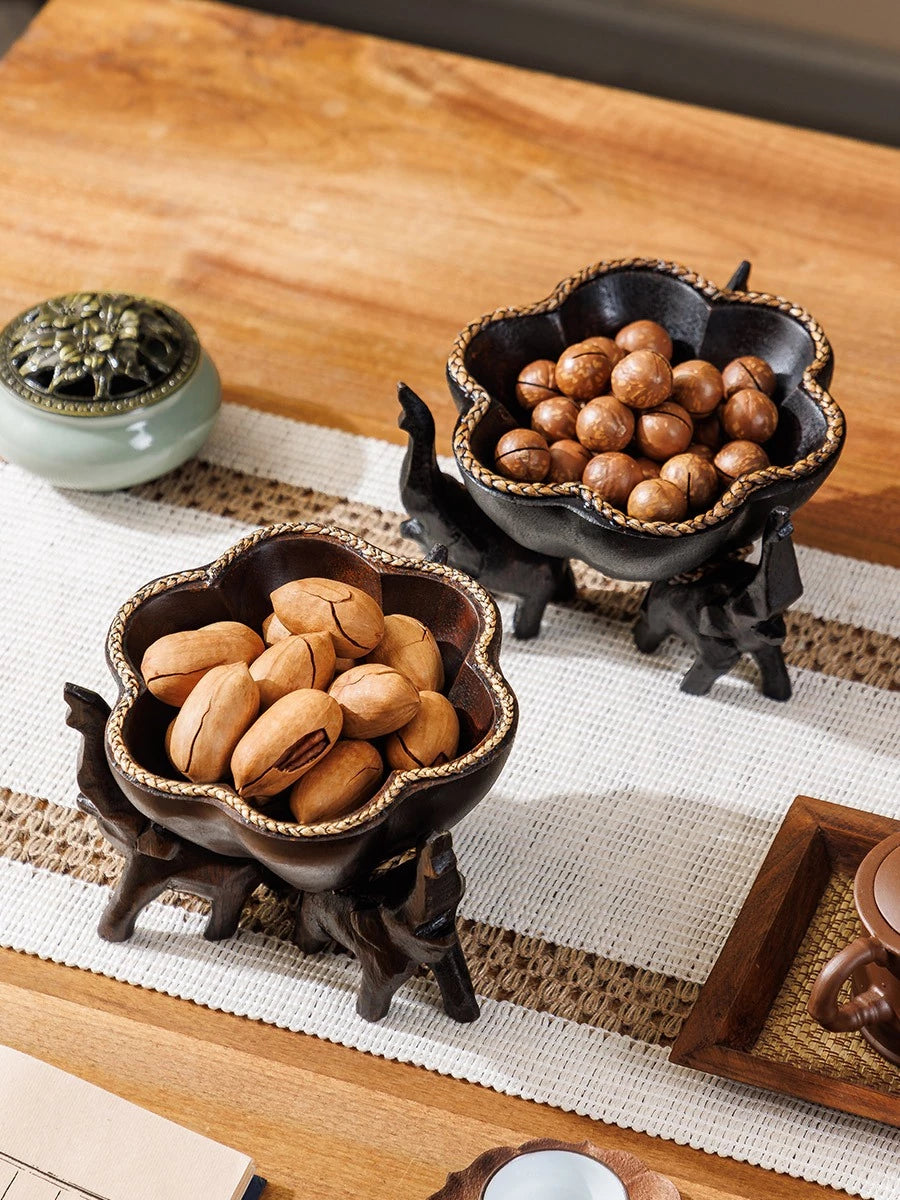 Holztablett Elefant – handgeschnitzte thailändische Handwerkskunst