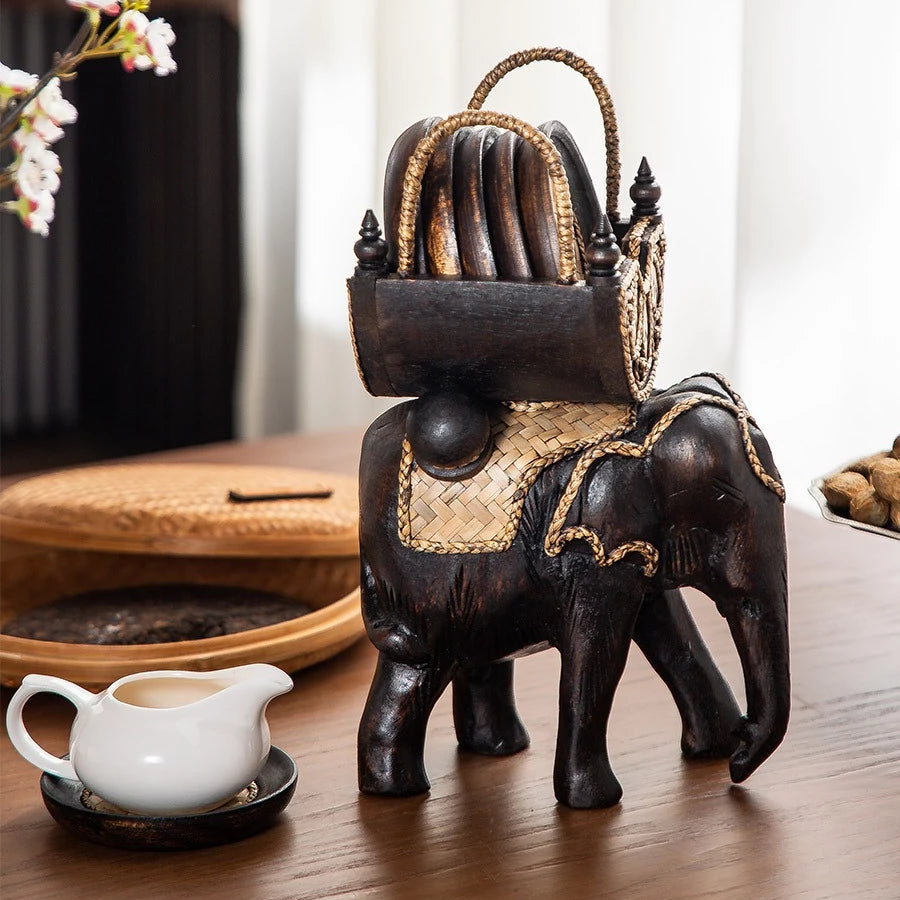 Handcrafted Elephant Coaster Set