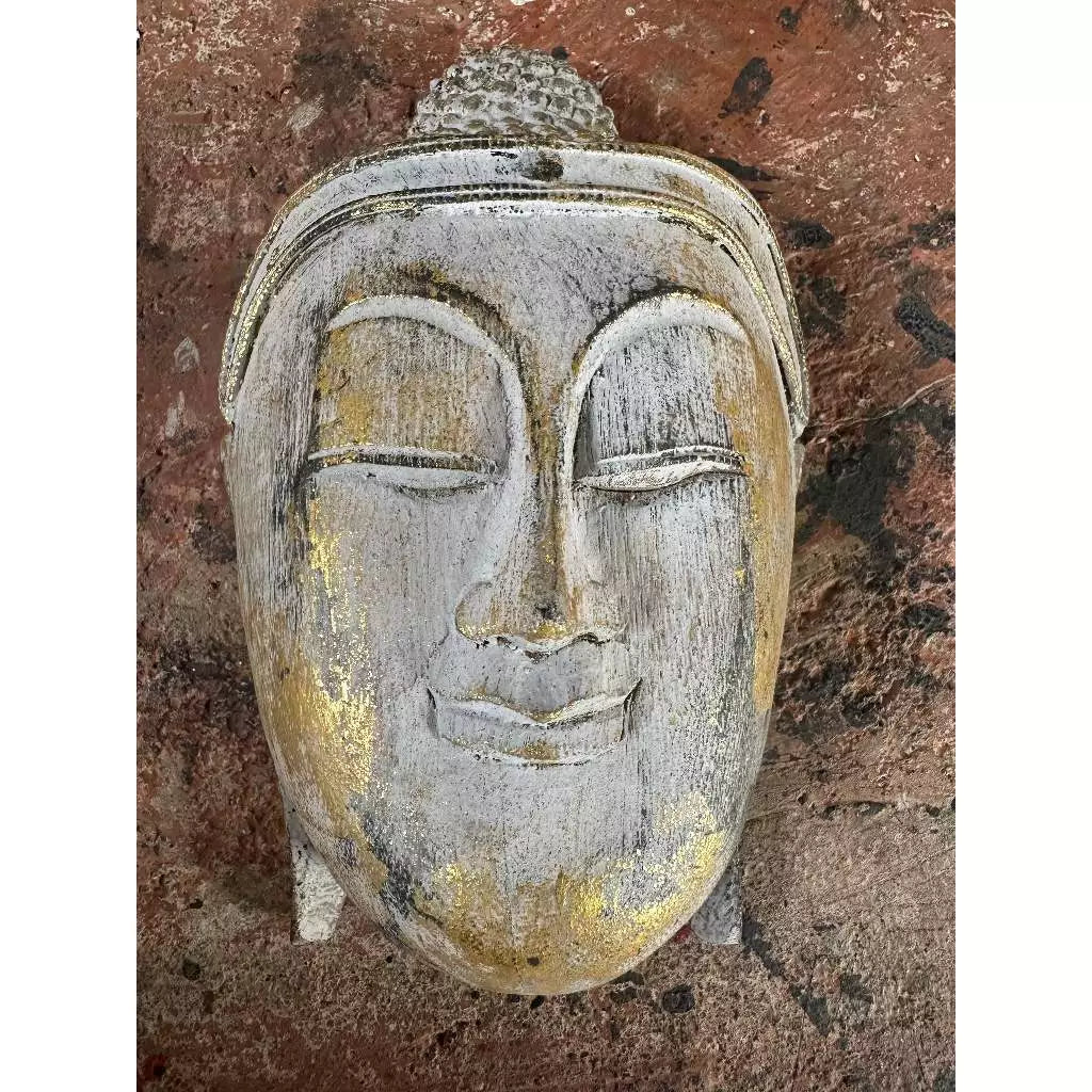 Handcrafted Buddha Face | Wood Wall Art