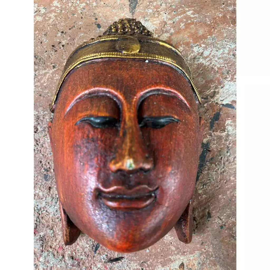 Handcrafted Buddha Face | Wood Wall Art