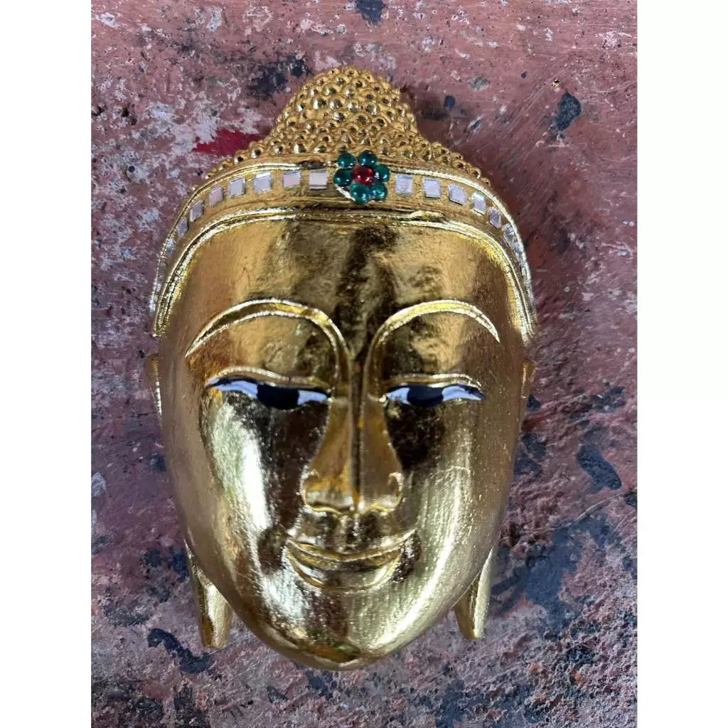 Handcrafted Buddha Face | Wood Wall Art