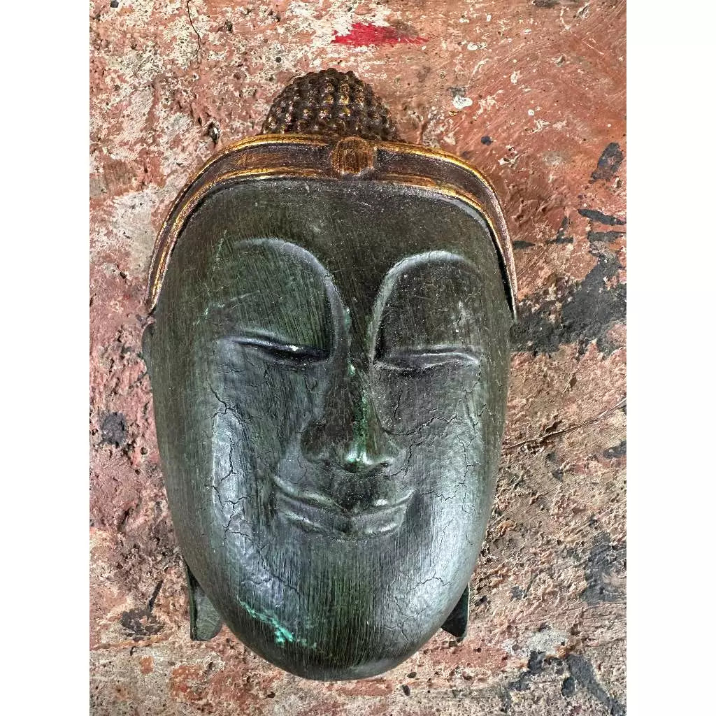 Handcrafted Buddha Face | Wood Wall Art